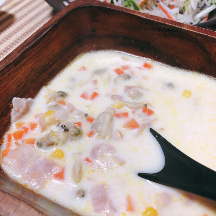 手軽にこくうま!あさりのチャウダー